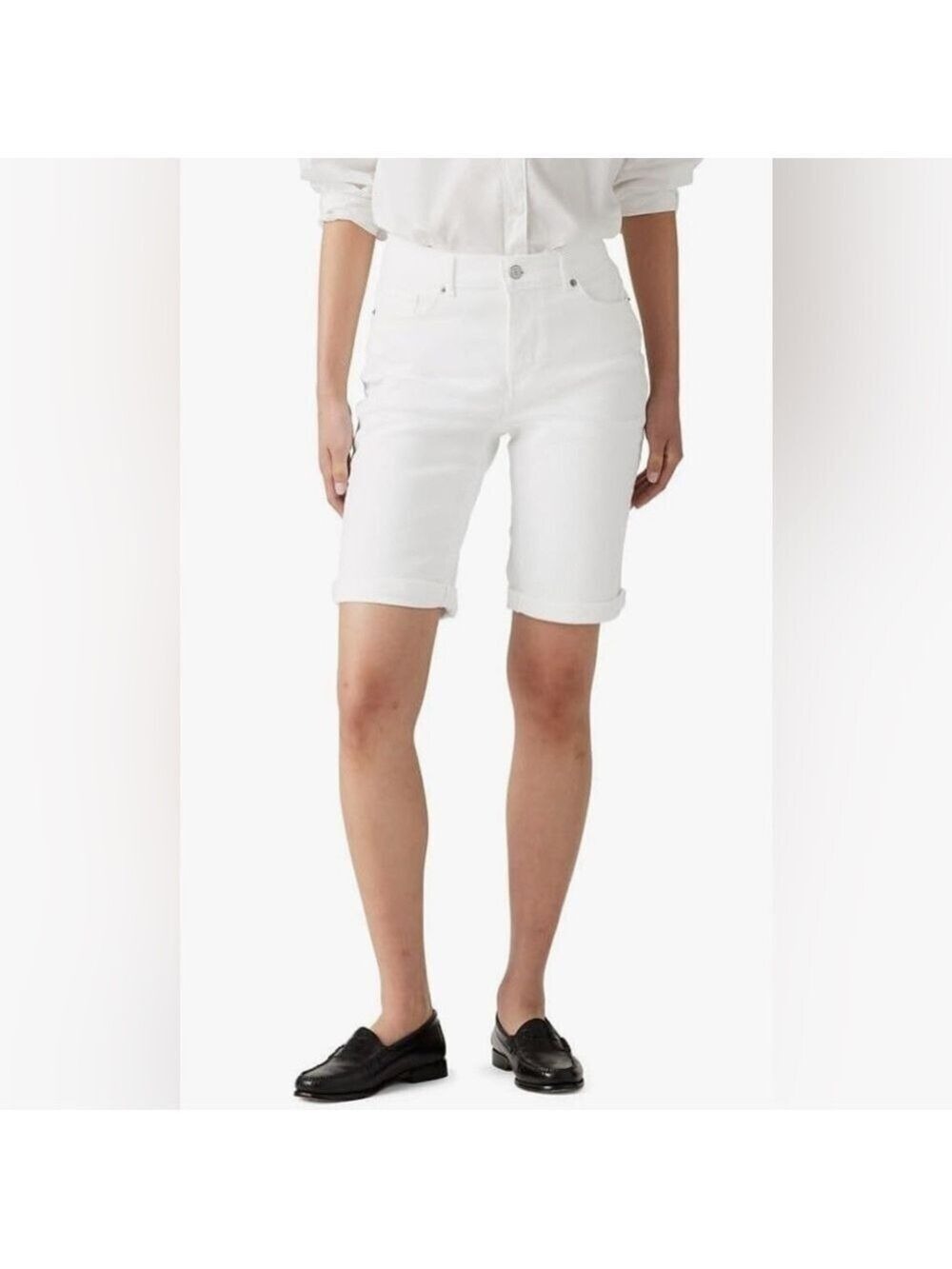Levi’s Women’s Bermuda White Jean Shorts